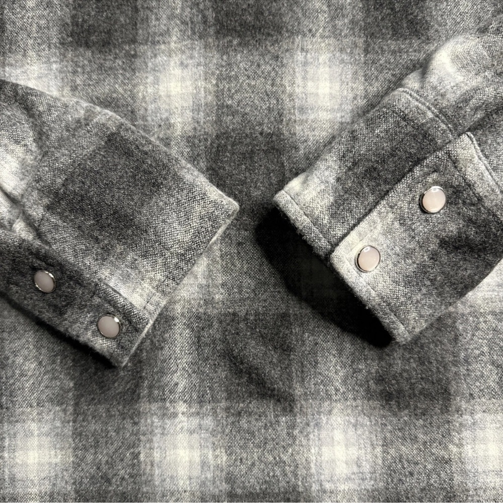 Pendleton Canyon Gray Check Plaid Casual Button Down Shirt